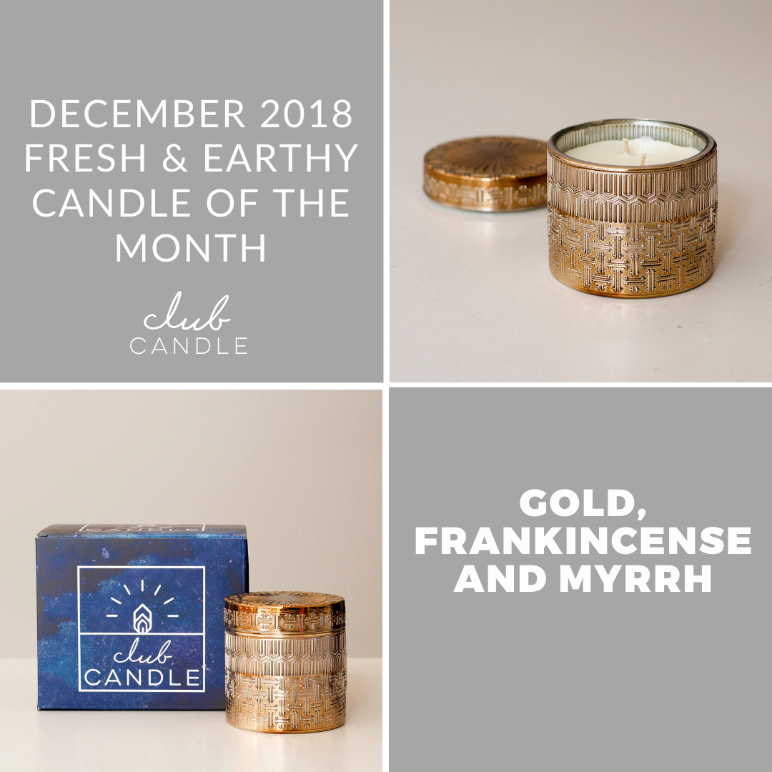 Candle of the Month – Gold, Frankincense and Myrrh