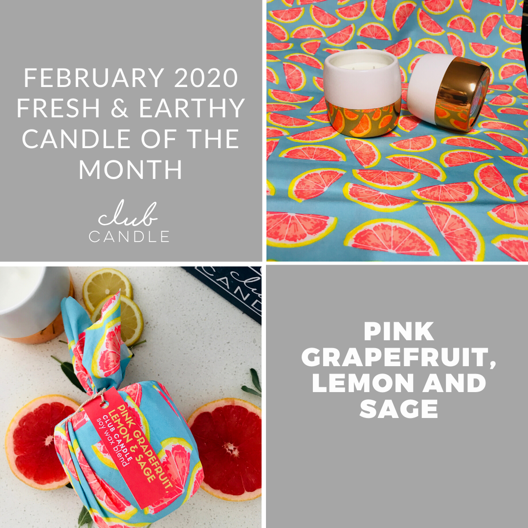 Candle of the Month – Pink Grapefruit, Lemon and Sage